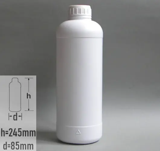Sticla plastic 1 litru (1000ml) culoare alb cu capac cu autosigilare alb